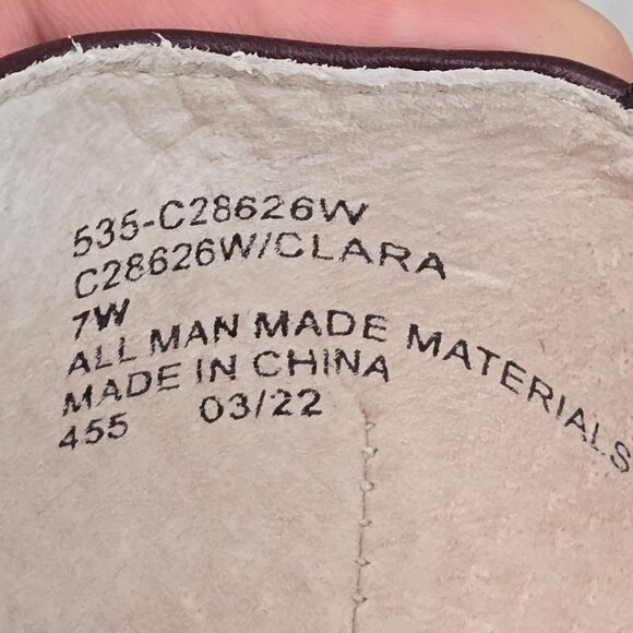 Cliffs Ballet Flats 7 Wide Fit Dark Brown Pleated Preppy Comfort Ballerina Shoes - Picture 8 of 11